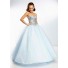 Ball Gown Sweetheart Champagne Tulle Gold Beaded Prom Dress Corset Back