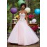 Ball Gown Sweetheart Corset Back Blush Pink Tulle Beaded Prom Dress