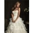 Ball Gown Sweetheart Layer Organza Ruffle Wedding Dress With Beading Crystal