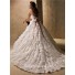 Ball Gown Sweetheart Layered Organza Ruffle Wedding Dress With Ribbon Sash