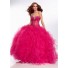 Ball Gown Sweetheart Sheer See Through Corset Royal Blue Tulle Ruffle Prom Dress
