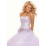 Ball Gown sweetheart floor length lavender sequins prom dress with corset