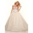 Ball Gown sweetheart floor length pearl pink beaded prom dress