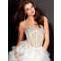 Ball Sweetheart Short White Organza Beaded Corset Night Out Cocktail Party Dress