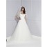 Classic A Line Princess Strapless Sweetheart Tulle Lace Appliques Formal Wedding Dress