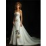 Classic A Line Strapless Organza Wedding Dress With Embroidery Beading