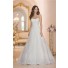 Classic A Line Strapless Vintage Lace Corset Wedding Dress With Sparks
