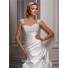 Classic A Line Sweetheart Dropped Waist Crystal Beaded Wedding Dress With Detachable Straps