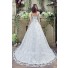 Classic Ball Gown Strapless Corset Back Lace Wedding Dress With Crystals Sash