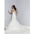 Classic Fit And Flare Mermaid Criss-Cross Straps Tulle Lace Beaded Wedding Dress
