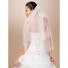 Classic Two Layer Tulle Beaded Wedding Bridal Veil