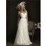 Cute A Line Sweetheart Floral Wedding Dress With Flower Beading Sash