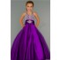 Cute Ball Gown Halter Purple Tulle Beading Flower Girl Party Prom Dress