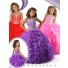 Cute Ball Lavender Purple Organza Ruffle Beaded Girls Pageant Party Prom Dress