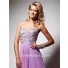 Cute Sweetheart Floor Length Lilac Chiffon Prom Dress With Beading
