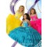 Cute Tiered Teal Blue Organza Ruffle Beaded Little Girls Pageant Party Prom Dress