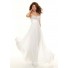Elegant A-Line/Princess Sweetheart empire long white chiffon prom dress with beading