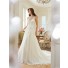 Elegant A Line Scoop Neckline Keyhole Open Back Chiffon Lace Wedding Dress