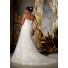 Elegant A Line Strapless Corset Back Ruched Organza Beading Plus Size Wedding Dress