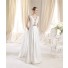 Elegant A Line V Neck Chiffon Draped Wedding Dress With Shawl