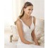 Elegant A Line V Neck Embroidery Beaded Tulle Wedding Dress With Straps
