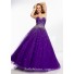 Elegant Ball Gown Sweetheart Lilac Purple Beaded Crystal Prom Dress Lace Up Back