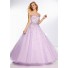 Elegant Ball Gown Sweetheart Lilac Purple Beaded Crystal Prom Dress Lace Up Back