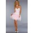Elegant Ball Sweetheart Short/ Mini Light Pink Feather Cocktail Prom Dress