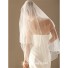 Elegant Ivory Tulle Beaded Mantilla Wedding Bridal Veil