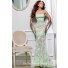 Elegant Mermaid Strapless Long Black Lace Beaded Occasion Evening Prom Dress