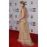Elegant Strapless Long Gold Sequined Taylor Swift Red Carpet Celebrity Dress
