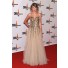 Elegant Sweetheart Long Gold Sequined Taylor Swift Red Carpet Celebrity Dress