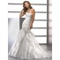 Elegant Trumpet/ Mermaid Sweetheart Tiered Organza Wedding Dress With Beaded Crystals Lace