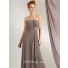 Elegant strapless floor length grey chiffon mother of the bride dress with jacket