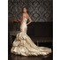Fabulous Mermaid Sweetheart Champagne Silk Ruched Wedding Dress With Pick Up Skirt