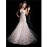 Fantastic Mermaid Straps Backless Long Lace Beading Sequins Evening Prom Dress