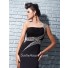 Fashion New One Shoulder Long Black Chiffon Evening Prom Dress With Beading