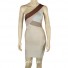 Fashion Tight One Shoulder Short Mini Bodycon Bandage Evening Party Dress