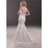 Fit And Flare Mermaid Illusion Bateau Neckline Lace Wedding Dress
