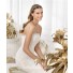 Fit And Flare Mermaid Strapless Beaded Lace Tulle Wedding Dress