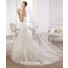 Fit And Flare Mermaid Strapless Tulle Lace Wedding Dress With Appliques