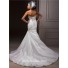 Fit And Flare Mermaid Sweetheart Beaded Crystal Taffeta Wedding Dress With Ruching