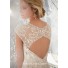 Fit And Flare Mermaid Sweetheart Cap Sleeve Open Back Tulle Embroidered Wedding Dress