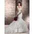 Fit And Flare Mermaid Sweetheart Corset Back Layered Tulle Lace Wedding Dress