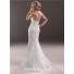 Fit And Flare Mermaid Sweetheart Lace Wedding Dress With Detachable Train