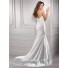 Fit And Flare Mermaid Sweetheart Ruched Satin Wedding Dress With Crystal Beaded