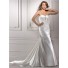 Fit And Flare Mermaid Sweetheart Ruched Satin Wedding Dress With Crystal Beaded