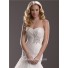 Fit And Flare Mermaid Sweetheart Tulle Wedding Dress With Ruching Crystals