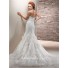 Fit And Flare Mermaid Sweetheart Vintage Lace Beaded Sequin Wedding Dress With Sash
