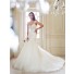 Fit And Flare Mermaid Tulle Lace Beaded Crystal Corset Wedding Dress Sheer Straps